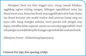 Memilih Font untuk Buku: Panduan Tipografi Garudhawaca 3 Font Crimson Pro untuk fiksi roman